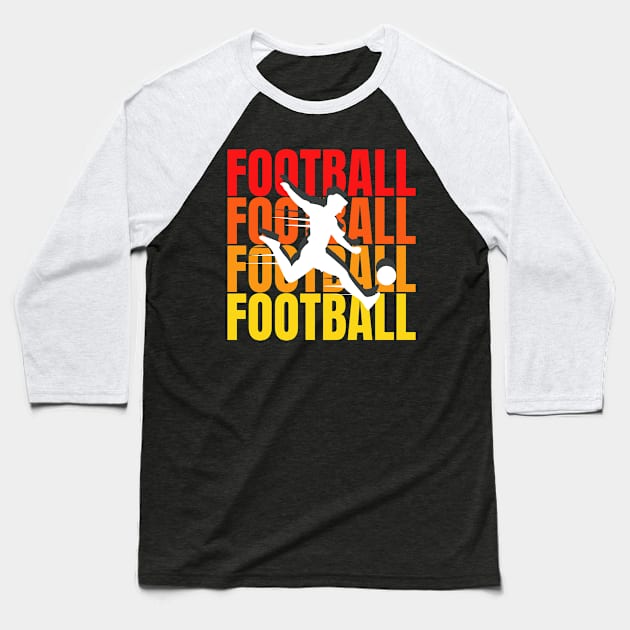 football typographic Baseball T-Shirt by LhewyStoreDigitalArt